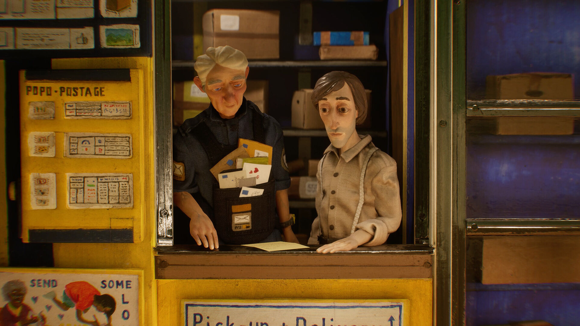 Harold Halibut - Harold and his alien friend Buddy in handmade stop-motion style